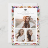 Farbige Wildblume Abschluss Dankeskarte (Rückseite)