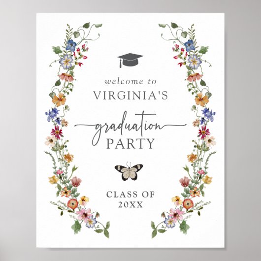 Farbige Wildblume Abschluss Poster (Vorne)