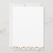 Farbige Wildblume Baby Shower Baby Bingo Card Einladung (Rückseite)