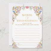 Farbige Wildblume Babyberatung & Wunschspielkarte Einladung (Vorderseite)