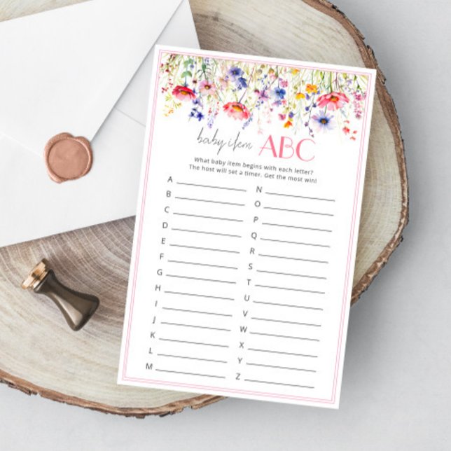 Farbige Wildblume Babydusche Baby Item ABC Game (Von Creator hochgeladen)