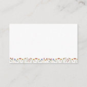 Farbige Wildblume Babydusche Windelwanne Begleitkarte (Rückseite)