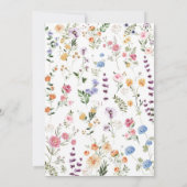 Farbige Wildblume Bingo Baby Duschkarte Einladung (Rückseite)