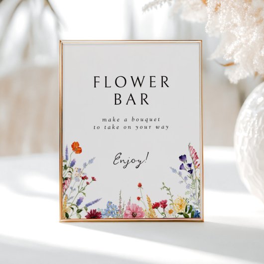 Farbige Wildblume Blume Bar herunterladen Poster