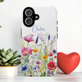 Farbige Wildblume Blumenbezeichnungen Personalisie Case-Mate iPhone Hülle