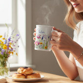 Farbige Wildblume Blumenbezeichnungen Personalisie Porzellantasse