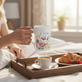 Farbige Wildblume Blumenbezeichnungen Personalisie Porzellantasse