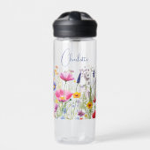Farbige Wildblume Blumenbezeichnungen Personalisie Trinkflasche (Vorderseite)