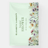 Farbige Wildblume Blumenkohl Brautparty Banner (Vertikal)
