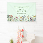 Farbige Wildblume Blumenkohl Brautparty Banner (InSitu)