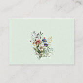 Farbige Wildblume Blumenkohl Brautparty Begleitkarte (Rückseite)