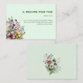 Farbige Wildblume Blumenkohl Brautparty Begleitkarte (Vorne/Hinten)