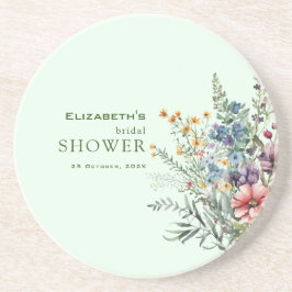 Farbige Wildblume Blumenkohl Brautparty Getränkeuntersetzer