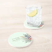 Farbige Wildblume Blumenkohl Brautparty Getränkeuntersetzer (Seite)