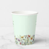 Farbige Wildblume Blumenkohl Brautparty Pappbecher (Rechts)