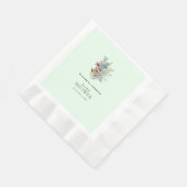 Farbige Wildblume Blumenkohl Brautparty Serviette (Ecke)