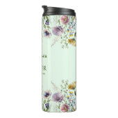 Farbige Wildblume Blumenkohl Brautparty Thermosbecher (Nach rechts gedreht)