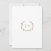 Farbige Wildblume Blumenmuster Save the Date Foto Einladung (Rückseite)