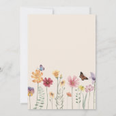 Farbige Wildblume Botanisch Save the Date (Rückseite)