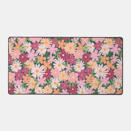 Farbige Wildblume Botanische Schreibtischmatte (Vorderseite)