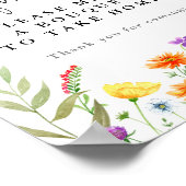 Farbige Wildblume Bouquet Bar Blume Bar Poster (Ecke)