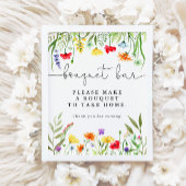 Farbige Wildblume Bouquet Bar Blume Bar Poster