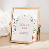 Farbige Wildblume Brautparty Blume Bar Poster