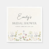 Farbige Wildblume Brautparty Brunch Serviette (Vorderseite)