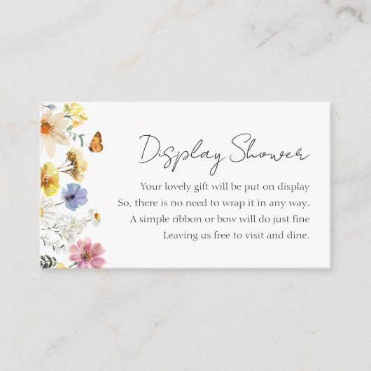 Farbige Wildblume Brautparty Display Dusche Begleitkarte (Vorderseite)