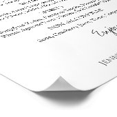 Farbige Wildblume Brautparty Drinks Menü Signatur Poster (Ecke)