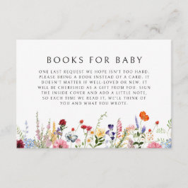 Farbige Wildblume Bücher für Kinder Begleitkarte