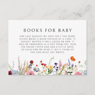 Farbige Wildblume Bücher für Kinder Begleitkarte