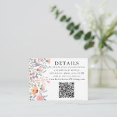 Farbige Wildblume des Frühlings Foto QR-Code Detai Begleitkarte (Stehend Vorderseite)