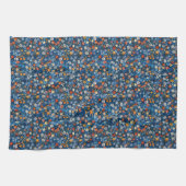 Farbige Wildblume Ditsy Print Geschirrtuch (Horizontal)