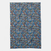 Farbige Wildblume Ditsy Print Geschirrtuch (Vertikal)