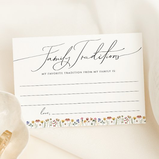 Farbige Wildblume Familientradition Karte
