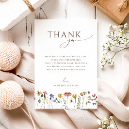 Farbige Wildblume flache vertikale Geburtstagspart Dankeskarte