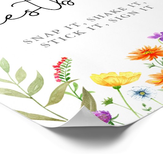 Farbige Wildblume Foto Gästebuch (Ecke)