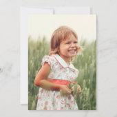 Farbige Wildblume Foto Kindergeburtstag Party Einladung (Rückseite)