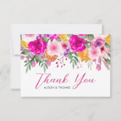 Farbige Wildblume Frühling Danke Karte (Vorderseite)