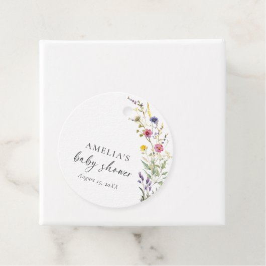 Farbige Wildblume Frühlingsblütendusche Geschenkanhänger (Beispiel)