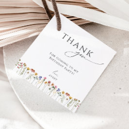 Farbige Wildblume Geburtstag Platz Vielen Dank Geschenkanhänger