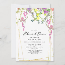 Farbige Wildblume Geometrische Probe Einladung