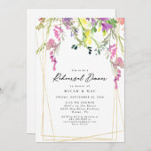 Farbige Wildblume Geometrische Probe Einladung (Vorne/Hinten)