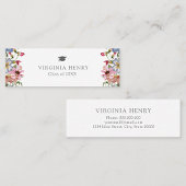 Farbige Wildblume Graduate Name Card Mini Visitenkarte