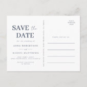 Farbige Wildblume Hochzeit Speichern Sie das Datum Einladungspostkarte (Rückseite)