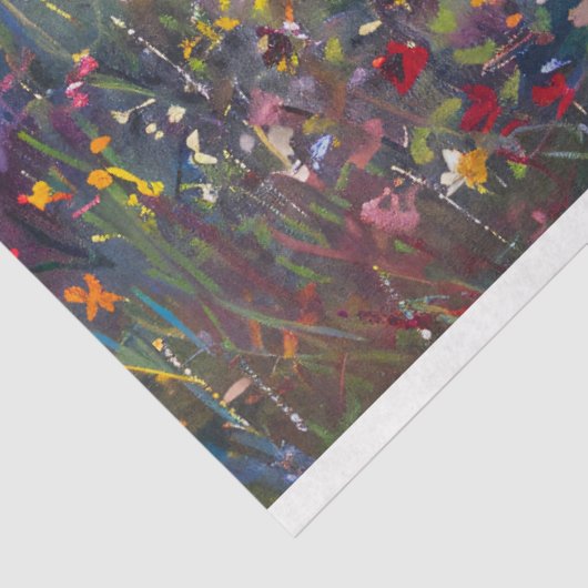 Farbige Wildblume Impressionist Decoupage Seidenpapier (Ausschnitt)