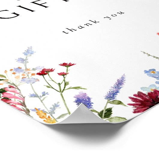 Farbige Wildblume Karten & Geschenke herunterladen Poster (Ecke)