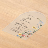 Farbige Wildblume Kinderdusche Acryleinladungen (Ablage )