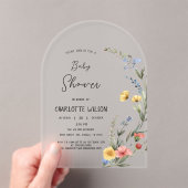 Farbige Wildblume Kinderdusche Acryleinladungen (Insitu (Handheld))